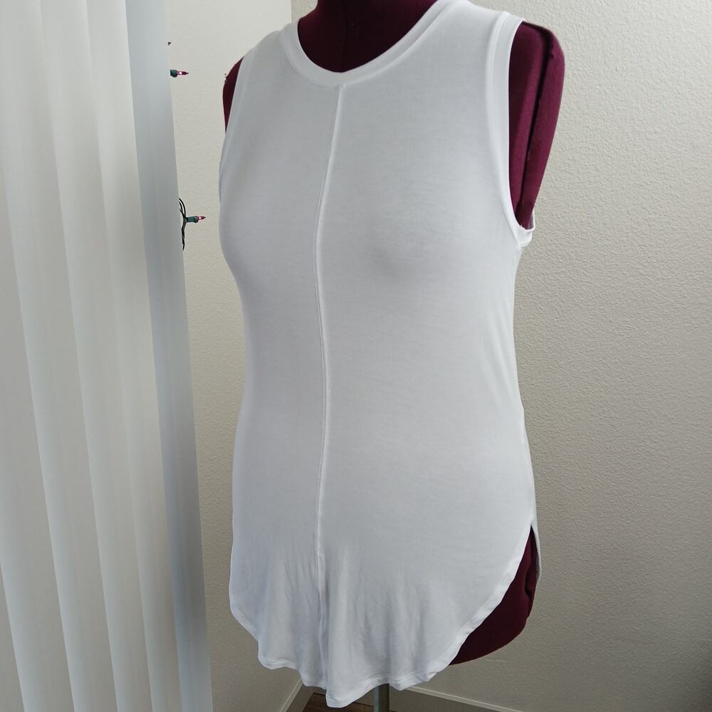 Recreation Thread & Supply White Tank Top Small high crew neck lenzing modal